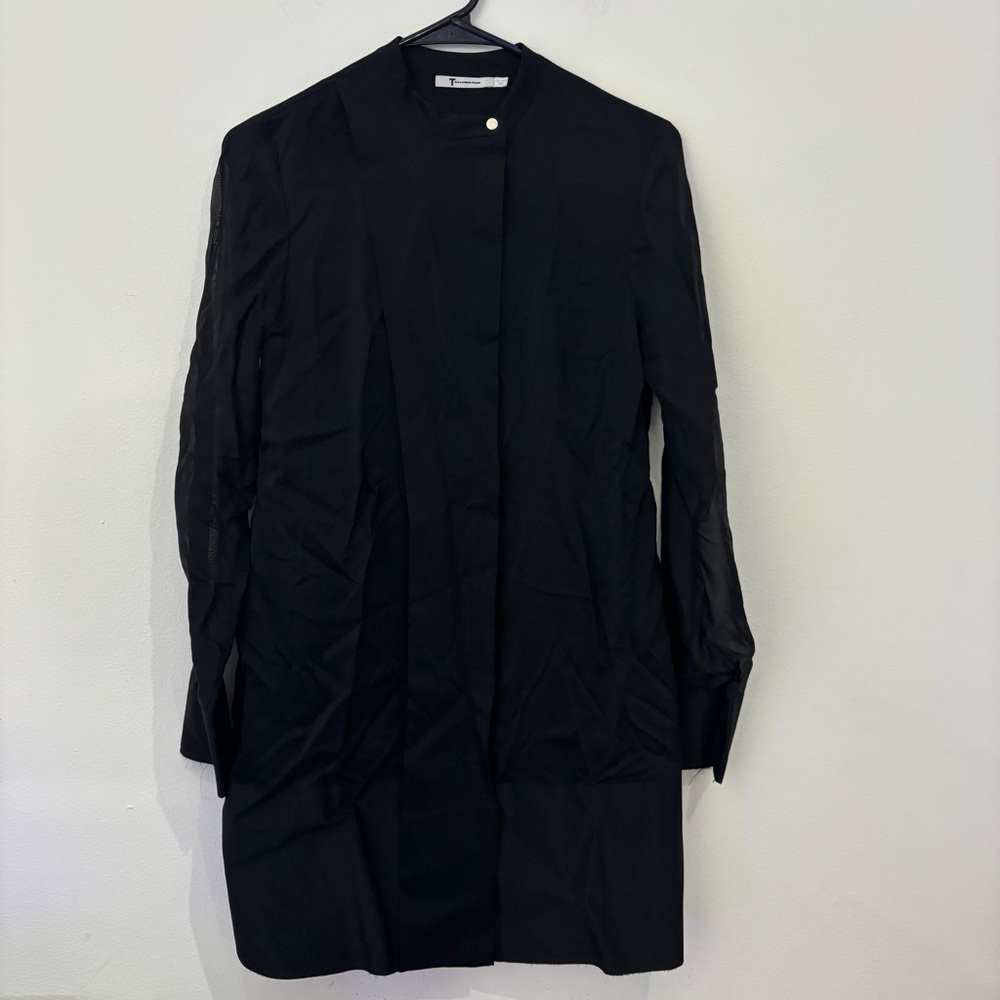 T by Alexander Wang Silk Spandex Button Down Mini Dress XS